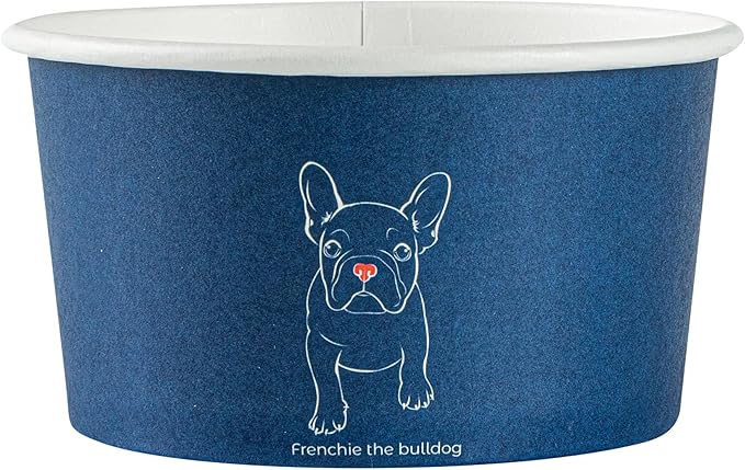 Restaurantware Coppetta 8 Ounce Dessert Cups, 50 Disposable Ice Cream Cups - Lids Sold Separately, Sturdy, Frenchie Paper FroYo Bowls, For Hot And Cold Foods, Perfect For Gelato Or Mousse