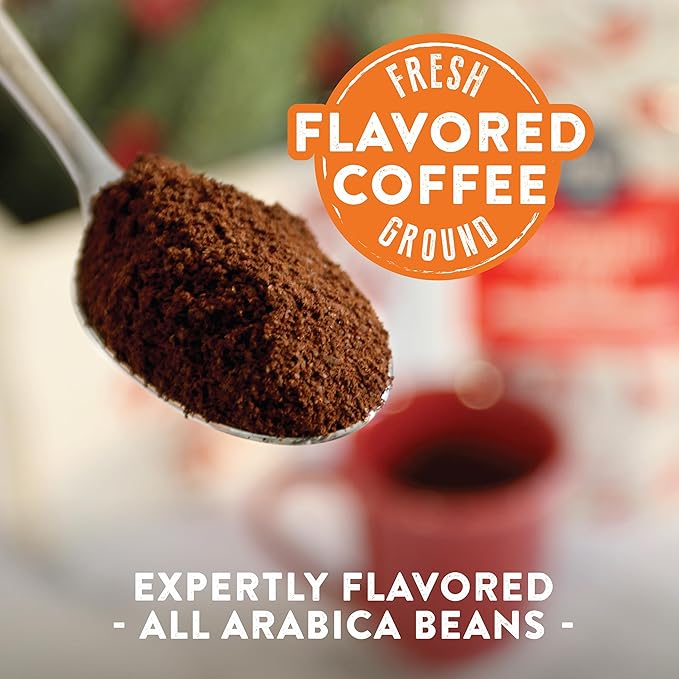 Two Rivers Coffee Peppermint Stick Flavored Ground Coffee, Perfectly Balanced, Always Smooth, Made with 100% Arabica Beans - Flavor Enhanced, 10 Ounce Bag