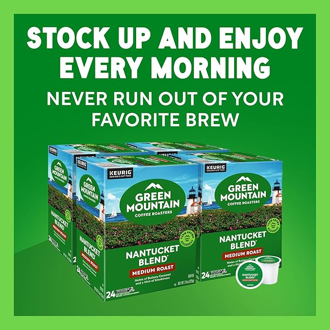 Green Mountain Coffee Nantucket Blend Keurig Single-Serve K-Cup Pods, Medium Roast Coffee, 96 Count