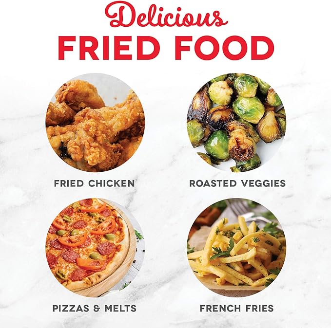 Dash Tasti-Crisp™ Digital Air Fryer – 2.6 Quart Small Compact Mini Air Fryer for French Fries, Nuggets & More, 1-2 People, Auto Shut Off, Adjustable Temp, Dishwasher Safe Parts - Red