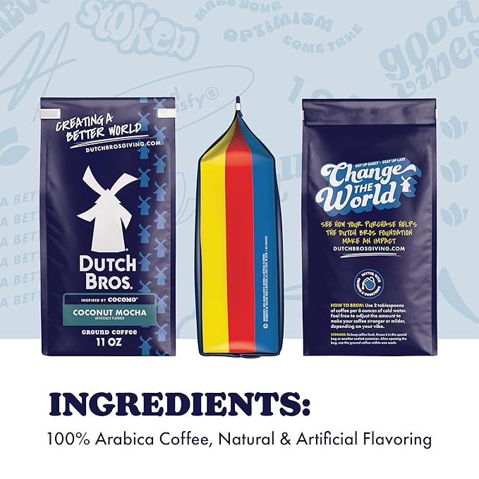 Dutch Bros® Coconut Mocha Ground Flavored Coffee Inspired by Cocomo®, Bagged 11oz