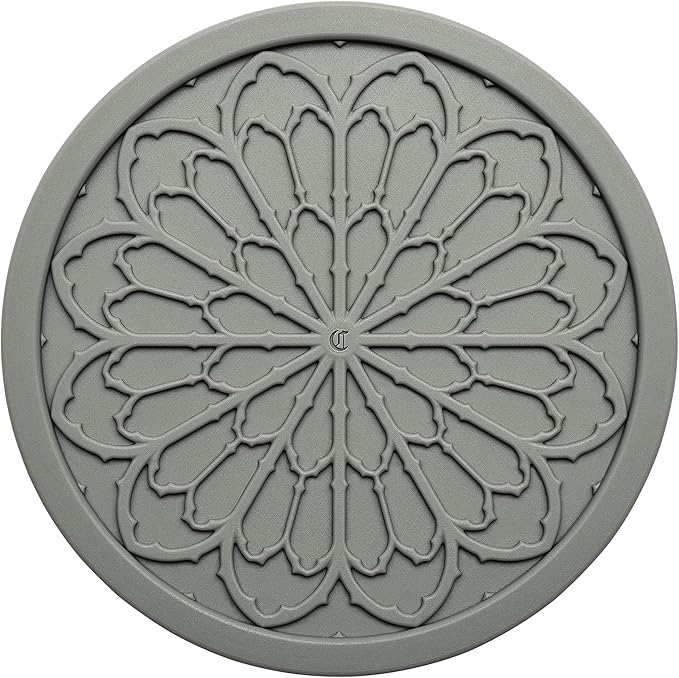 Silicone Coasters for Drinks - 6 Pack 4" Drink Coasters for Aesthetic Room Decor - Goth Accessories for Kitchen Gadgets by COASTERFIELD (Gray)