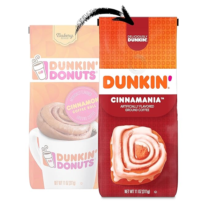Dunkin' Cinnamania Flavored Ground Coffee, 11 Ounces (Pack of 6)