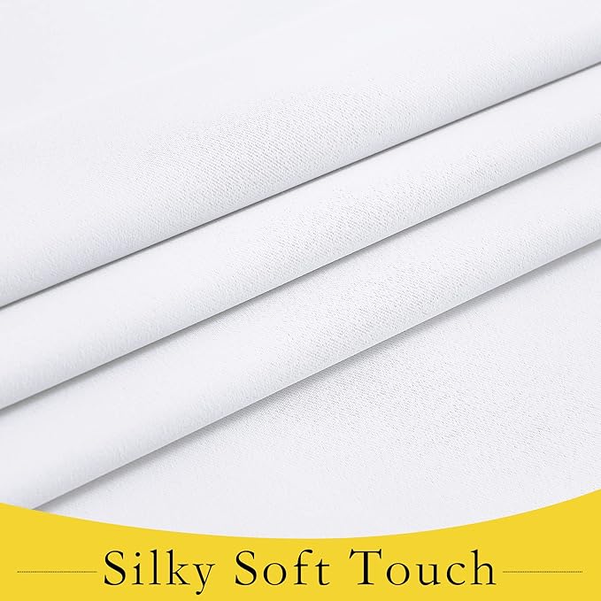 NICETOWN Room Darkening Classroom Curtains, Thermal Insulated Tie Up Shades Door Window Panels for Front Door Sidelight, Lockdown Shade Covering for Pirvacy, Pure White, 1 Panel, 10" W x 30" L