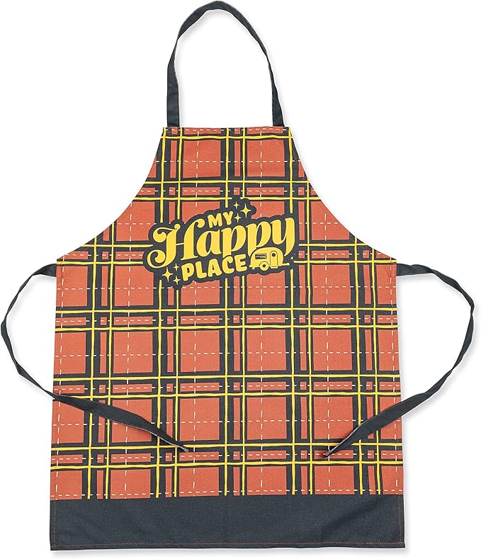 Camco Life is Better at The Campsite Apron, Red Plaid | Great for Baking, Cooking and Grilling | Adult Sizing (53121)