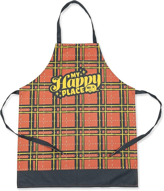 Camco Life is Better at The Campsite Apron, Red Plaid | Great for Baking, Cooking and Grilling | Adult Sizing (53121)