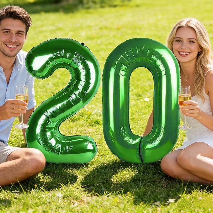 40Inch Balloon Number, Dark Green Number 19 Balloons Birthday Decoration for Men & Women, Foil Dark Green Party Decorations for Birthday Wedding Engagement Memroial Day's