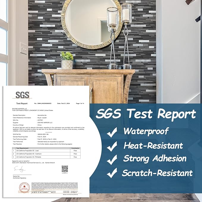 Yipscazo 20 Sheets Peel and Stick Stone Metal Tile Backsplash, Stick on Tiles for Backsplash Kitchen, Bathroom, Laundry Room, Camper, Fireplace (12'' X 12'', Black Wood Grain)