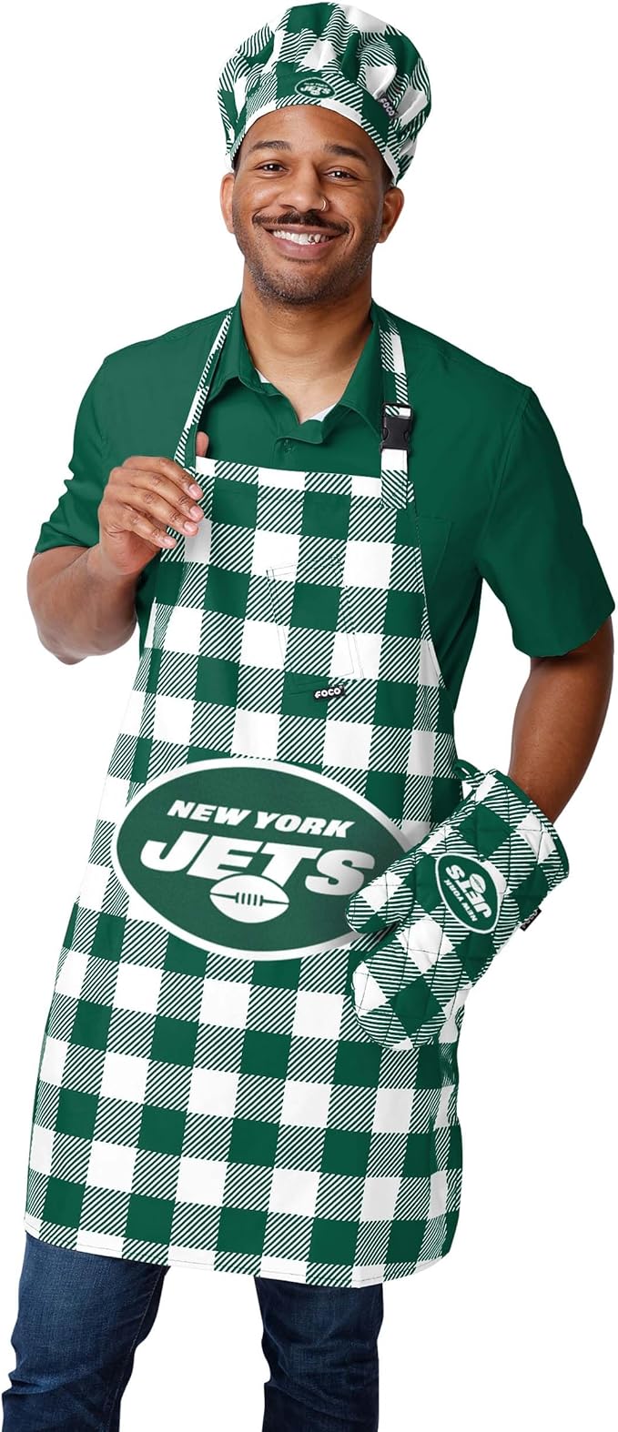 FOCO NFL Unisex-Adult NFL Team Logo Grilling Cooking Chef Gear - Oven Mitt