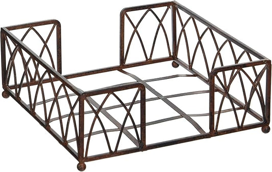 Boston International Lunch Napkin Caddy, Arch Design in Aged Chestnut