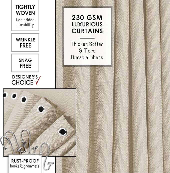 Clara Clark Bathroom Set - Beige Bathroom Accessories Set, 24PC Bathroom Accessory Set, Bathroom Sets with Shower Curtain Set, Adhesive Corner Shower Caddy Hanging & Soap Dispenser