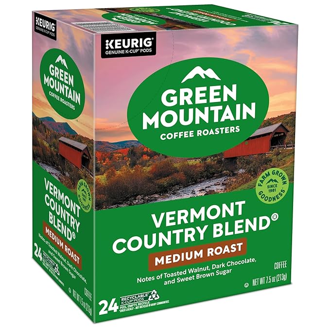 Green Mountain Coffee Roasters Vermont Country Blend, Single-Serve Coffee K-Cup Pods, Medium Roast, 96 Count