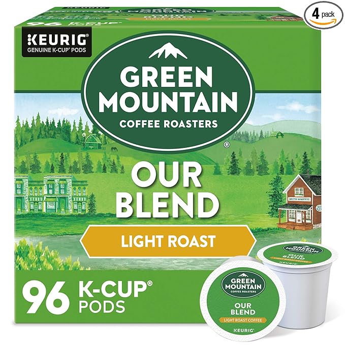 Green Mountain Coffee Roasters Our Blend Keurig Single-Serve K-Cup Pods, Light Roast Coffee, 96 Count