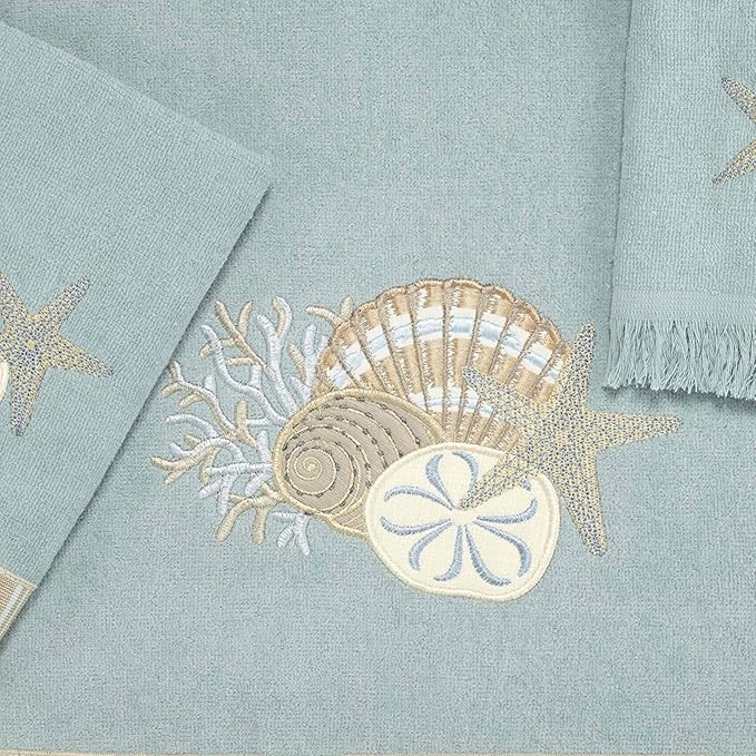 Avanti Linens - Bath Towel, Soft & Absorbent Cotton Towel (By the Sea Collection, Mineral)
