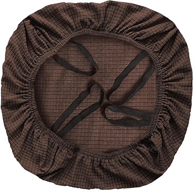 Newfashion Office Chair Seat Cover Universal Fit Stretch Washable Slipcover Protector for Desk Swivel Computer Chair (Coffee)