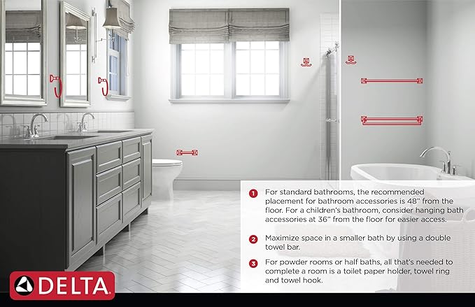 Delta Dansant Towel Hook, Robe Hook Satin Nickel Towel Holder for Bathroom, Bathroom Accessories, 135241 2.4 x 2.9 x 4.8 Inches (Pack of 2)