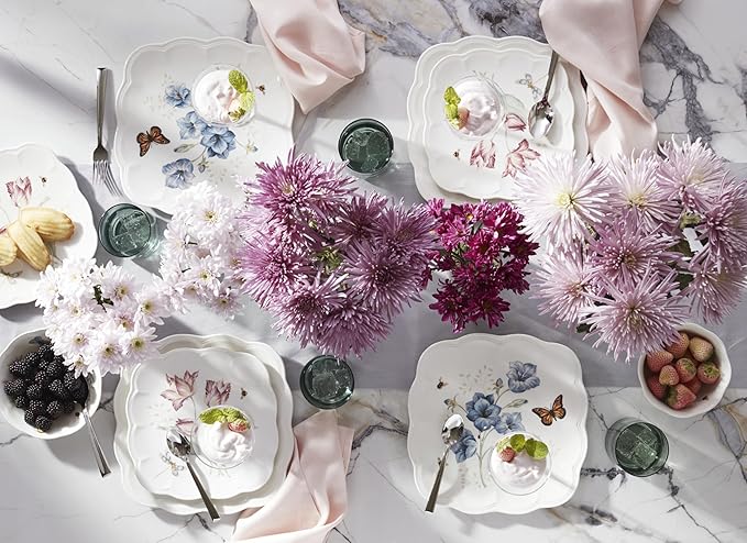 Lenox 894308 Butterfly Meadow Square 4-Piece Accent Plates
