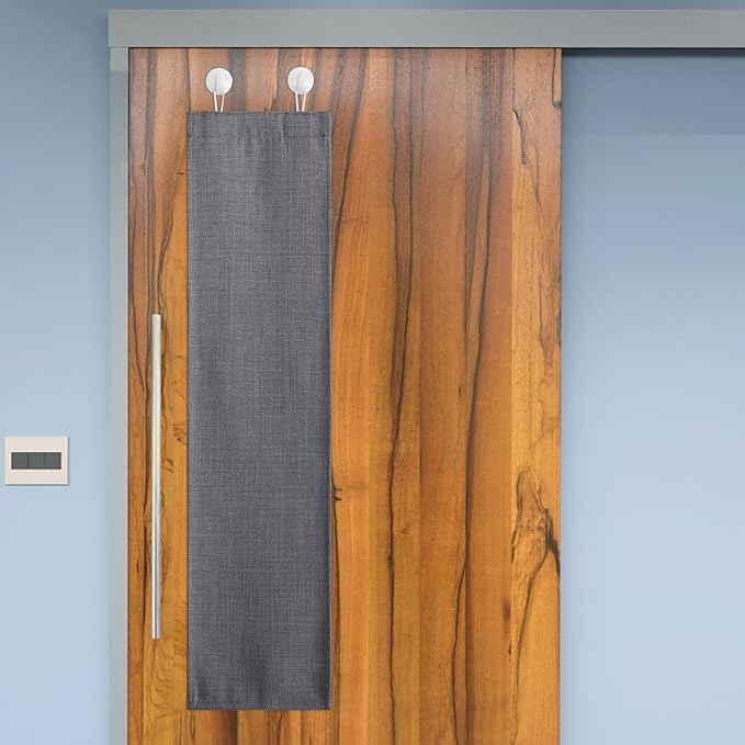 NICETOWN Lockdown Shade for Clasrooom Window Covering, Privacy Thermal Insulated Linen Blackout Small Window Curtains for Kitchen Basement, 1 Panel, 8" W x 36" L, Grey