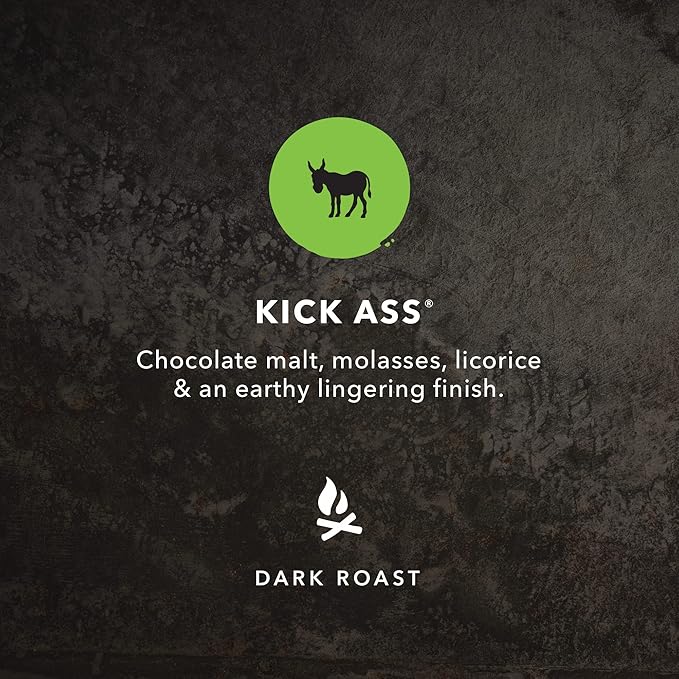 Kicking Horse Coffee, Kick Ass, Dark Roast, Whole Bean, 10 Oz, (Pack of 2)