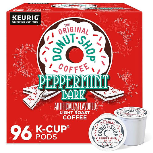 The Original Donut Shop Peppermint Bark Keurig Single-Serve K-Cup Pods, Light Roast Coffee, 96 Count