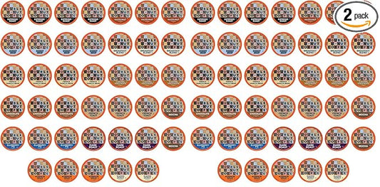 Double Donut Coffee Variety Pack, Including Flavored Coffee Pods, Medium Roast, & Dark Roast Coffee, Single Serve Coffee for Keurig K Cup Brewers, 40 Count (Pack of 2)