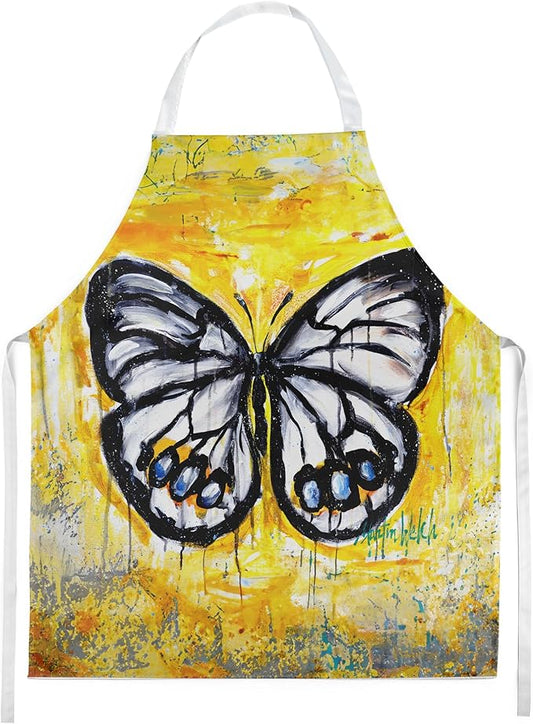 Caroline's Treasures Buttefly Whisp Apron Cooking Kitchen Server Baking Crafts Gardening for Adult Women Men, Unisex, Large, Multicolor