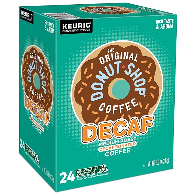 The Original Donut Shop Decaf, Single-Serve Keurig K-Cup Pods, Medium Roast Coffee Pods, 96 Count
