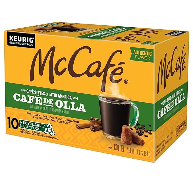 McCafe Cafe Styles of Latin America Cafe de Olla, Keurig Single Serve K-Cup Coffee Pods, 60 Count (6 Packs of 10)