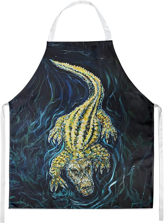 Caroline's Treasures Gator Down Alligator Apron Cooking Kitchen Server Baking Crafts Gardening for Adult Women Men, Unisex, Large, Multicolor