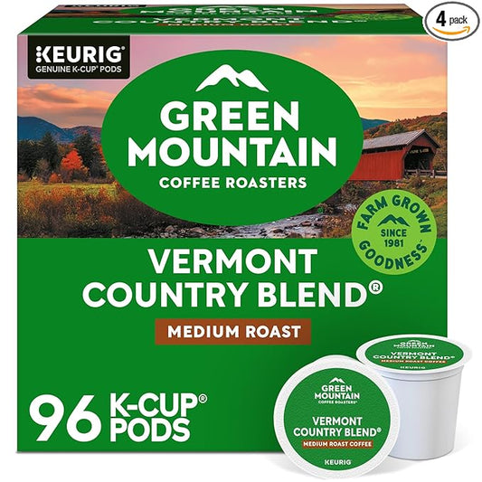 Green Mountain Coffee Roasters Vermont Country Blend, Single-Serve Coffee K-Cup Pods, Medium Roast, 96 Count