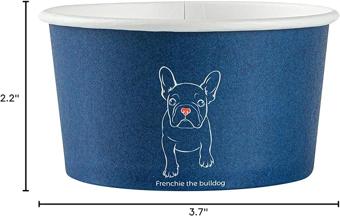 Restaurantware Coppetta 8 Ounce Dessert Cups, 50 Disposable Ice Cream Cups - Lids Sold Separately, Sturdy, Frenchie Paper FroYo Bowls, For Hot And Cold Foods, Perfect For Gelato Or Mousse