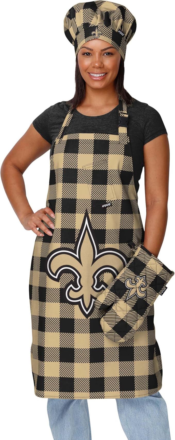 FOCO NFL Unisex-Adult NFL Team Logo Grilling Cooking Chef Gear - Oven Mitt