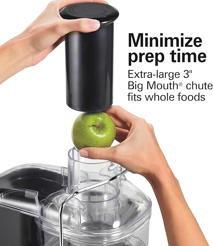 Hamilton Beach Easy Clean Juice Extractor with Easy Sweep cleaning tool, 3" Big Mouth chute, R67870 (Renewed)