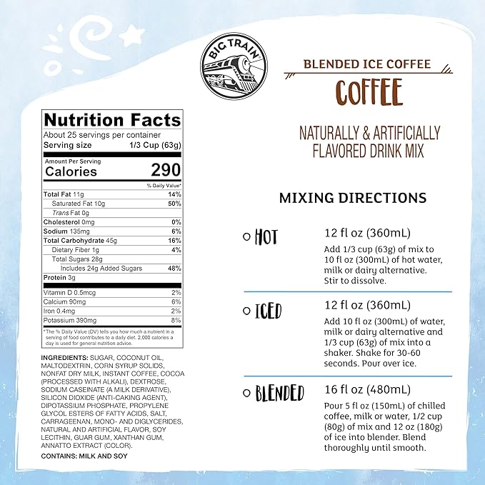 Big Train Blended Ice Coffee Beverage Mix, 3.5 Pound (Pack of 1)