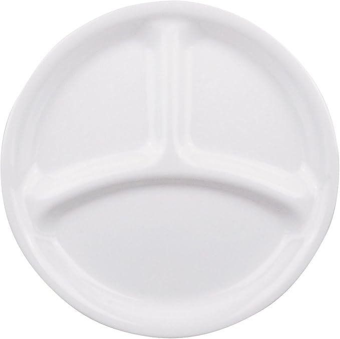 CORELLE J385-N CP-9632 Plate, Outer Diameter 8.5 inches (21.5 cm), Unbreakable, Lightweight, Winter Frost White, Lunch Plate, Set of 5