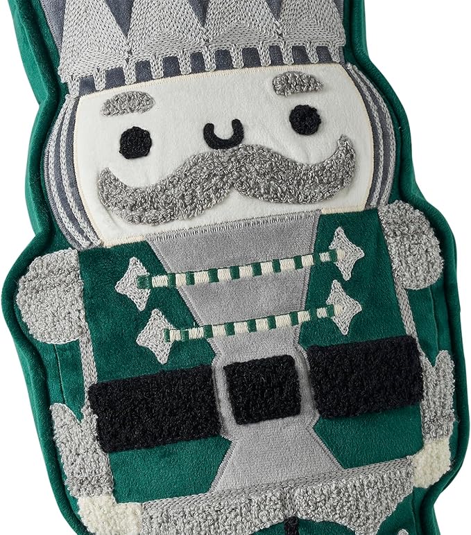Hallmark - Decorative Throw Pillow for Couch or Bed, Holiday Home Décor, 7" x 14", (Nutcracker, Green)