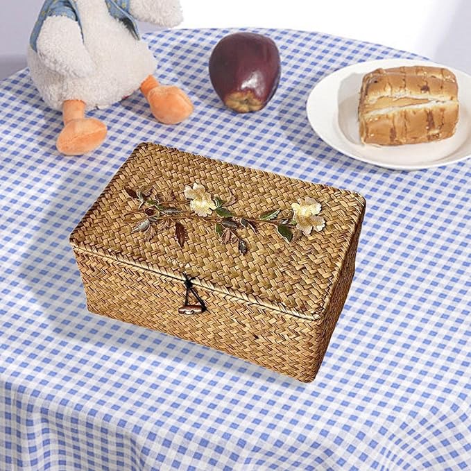 Tabletop Storage Basket, Creative Home Decoration Storage Bin, Empty Gift Box for Wardrobe, Living Room, Bedroom, M
