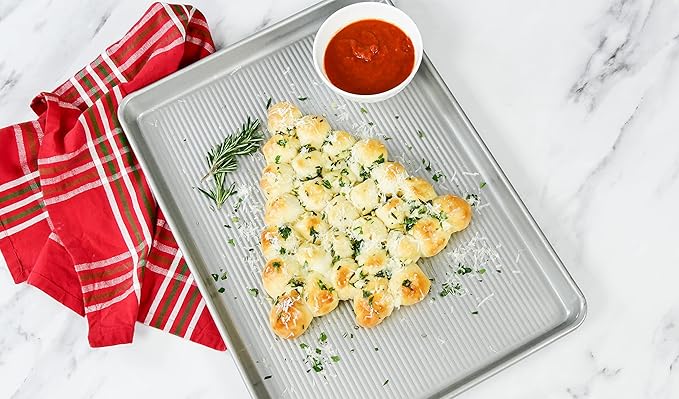 USA Pan Bakeware Nonstick Half Sheet Pan,Baking Sheet,Aluminized Steel,(Pack of 2)