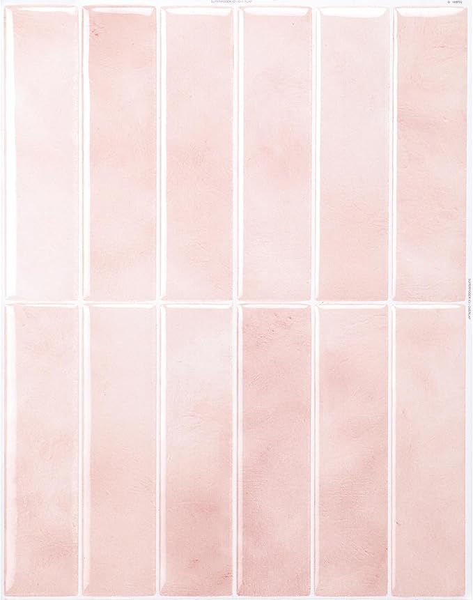 SMART TILES Peel and Stick Backsplash - 5 Sheets of 11.43" x 9" - 3D Adhesive Peel and Stick Tile Backsplash for Kitchen, Bathroom, Wall Tile