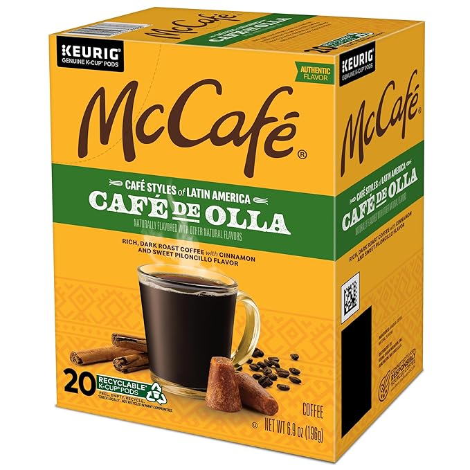 McCafe Cafe Styles of Latin America Cafe de Olla, Keurig Single Serve K-Cup Coffee Pods, 20 Count