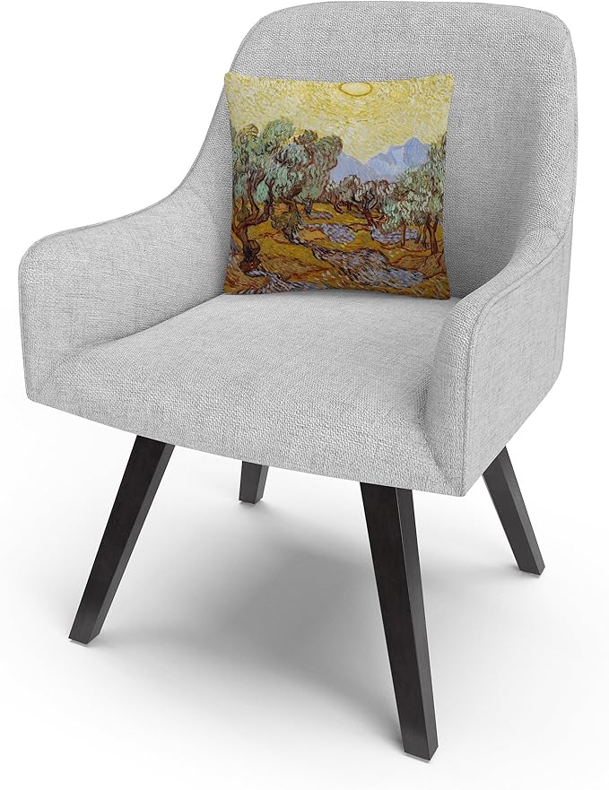 Trademark Fine Art Vincent Van Gogh 'Olive Trees 1889' 16" X 16" Decorative Throw Pillow