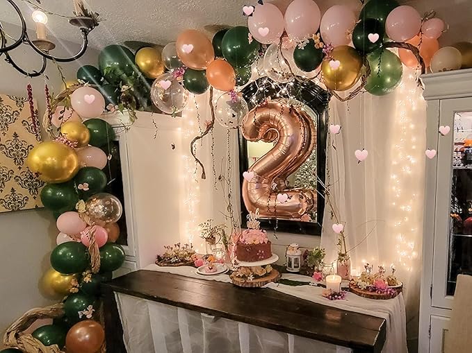 Rose Gold 12 Number Balloons 12th Birthday Decorations for Boys Girls, 21 Number Balloons 40 Inch Ballon for Marriage Proposal, Engagement, Anniversaries, Celebration Party