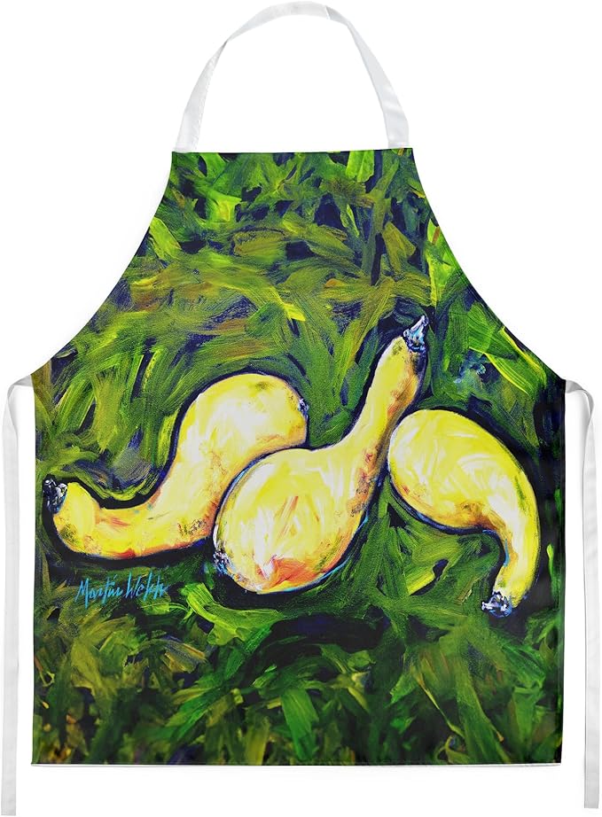 Caroline's Treasures Three Crooks Squash Apron Cooking Kitchen Server Baking Crafts Gardening for Adult Women Men, Unisex, Large, Multicolor