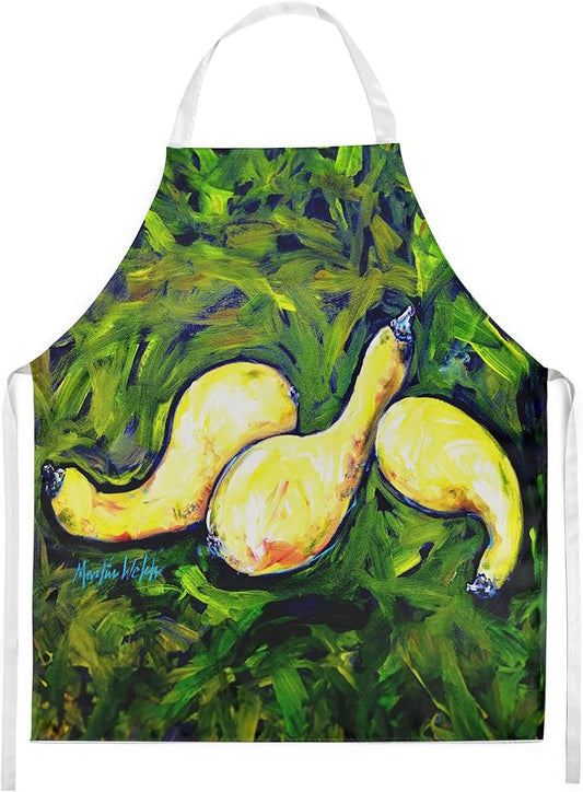 Caroline's Treasures Three Crooks Squash Apron Cooking Kitchen Server Baking Crafts Gardening for Adult Women Men, Unisex, Large, Multicolor