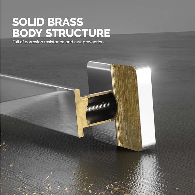 KIBI Blaze 10-Inch Bathroom Towel Bar – Solid Brass, Wall Mounted Hand Towel Holder, Sleek Modern Design, Rust-Resistant, Perfect for Bathroom, Vanity & Kitchen Sink Area (Chrome) (KBA16)