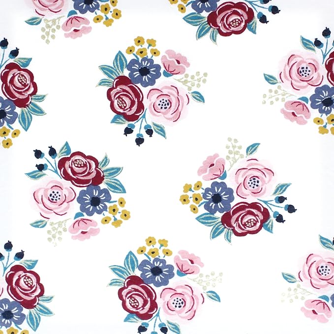 Hudson Baby Unisex Baby Cotton Toddler Pillow Case, Blush Navy Floral, One Size