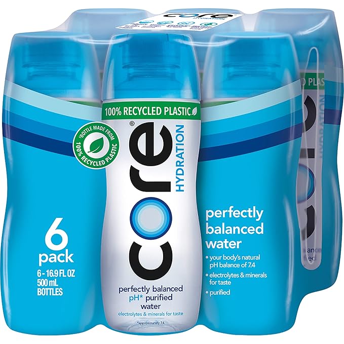 Core Hydration Perfectly Balanced Water, .5 L bottles, 24 Count (4 Packs of 6)