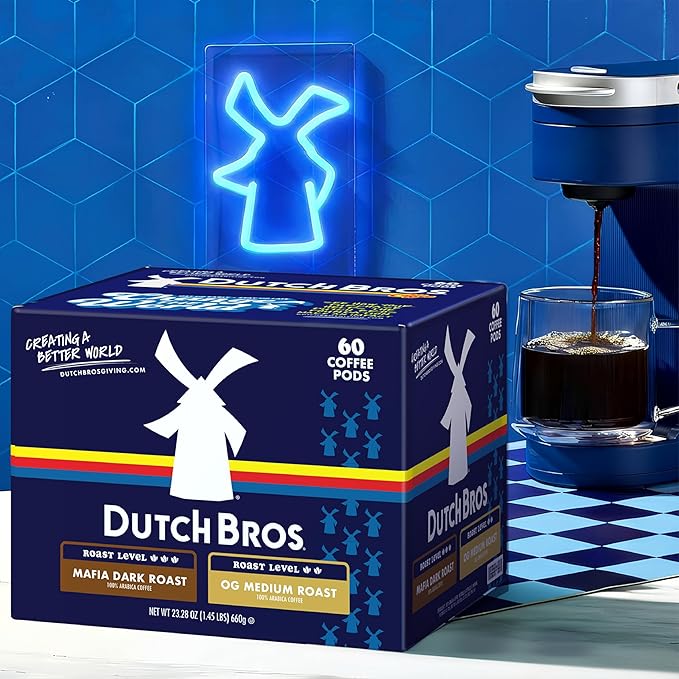 Dutch Bros® Medium and Dark Roast Coffee Variety Pack, 60 Count, Single Serve Coffee Pods for Keurig K-Cup Brewers