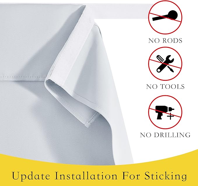 NICETOWN Door Curtains 72 inch Length for French Front Door, Room Darkening Thermal Insulated Curtains for Living Room Kitchen Window Covering Sidelight Tie up Shade, 30" Wide, 1 Panel, Greyish White