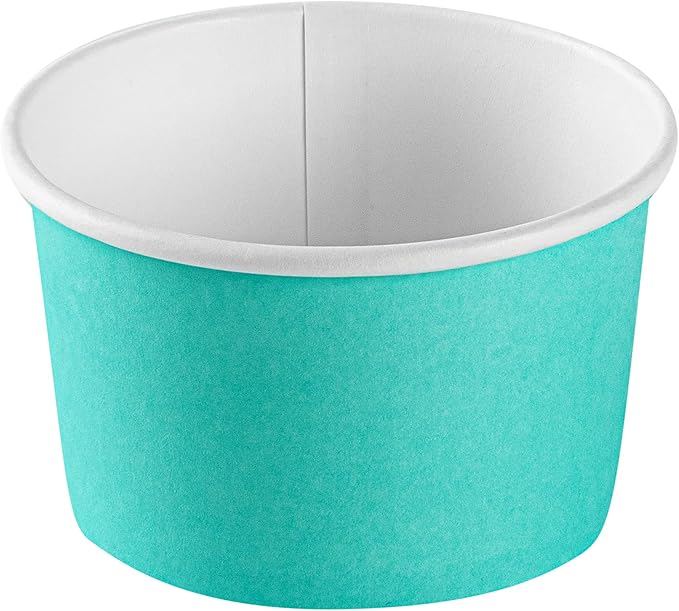 Restaurantware Blue 200 Count To Go Cup Disposable 3 x 3 x 1.8 Inches Paper Mini Cup Grease-Resistant Cup Recyclable Durable Design